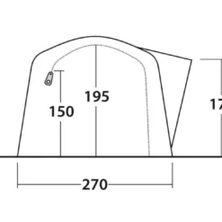 Outwell Rosedale 4PA Air Tent -UK Outdoor Equipment Sales 2024 111178 rosedale 4pa drawing other5