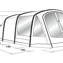 Outwell Rosedale 4PA Air Tent -UK Outdoor Equipment Sales 2024 111178 rosedale 4pa drawing perspective2