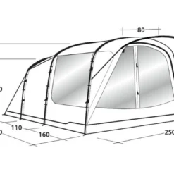 Outwell Oakwood 3 Tent -UK Outdoor Equipment Sales 2024 111208 oakwood 3 drawing perspective2