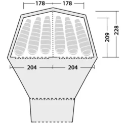 Robens Kiowa Inner Tent -UK Outdoor Equipment Sales 2024 130113 inner tent kiowa drawing floorplan 2
