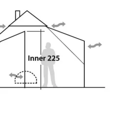 Robens Klondike Grande Inner Tent -UK Outdoor Equipment Sales 2024 130171 inner tent klondike grande drawing elevation 3 1 1