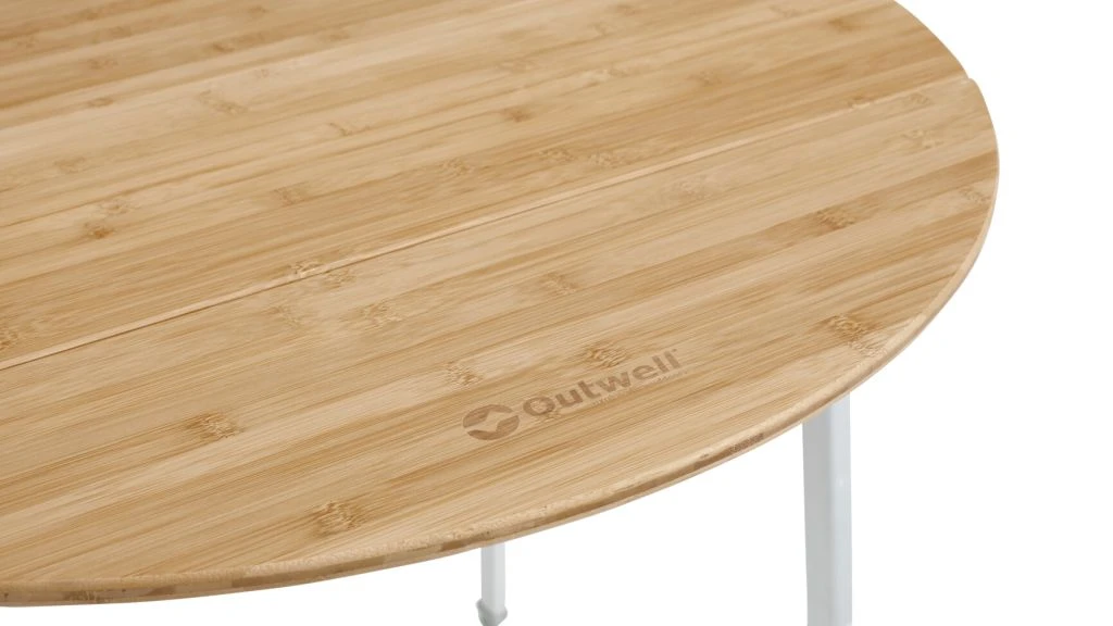 Outwell Custer Round Bamboo Table 2 Outwell Custer Round Bamboo Table - Image 2