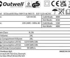 Outwell ECOcool 24 Ltr Slate Grey Coolbox 12v & 230v 17 Outwell ECOcool 24 Ltr Slate Grey Coolbox 12v & 230v -UK Outdoor Equipment Sales 2024 590173 ecocool slate grey 24 12v 230v feature photo9 1