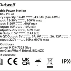 Outwell Akira 600 Power Station -UK Outdoor Equipment Sales 2024 651186.4