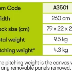 Quest Falcon 260 Poled Porch Caravan Awning -UK Outdoor Equipment Sales 2024 a3501 10 fullsize