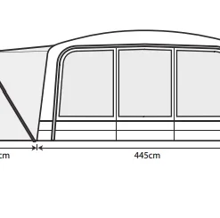 Outdoor Revolution Airedale 7.0SE Including Footprint & Lounge Liner -UK Outdoor Equipment Sales 2024 airedale 7se floorplan 3