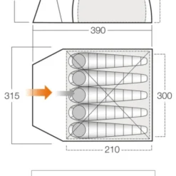 Vango Carron 500 Tent -UK Outdoor Equipment Sales 2024 carron 500 dimensions image