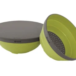 Outwell Collaps Bowl & Colander Set Shadow Green -UK Outdoor Equipment Sales 2024 collaps bowls