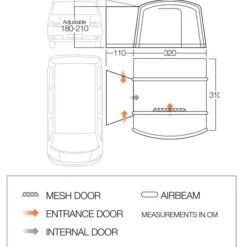 Vango Cove II Low Air Drive Away Awning 32 Vango Cove II Low Air Drive Away Awning -UK Outdoor Equipment Sales 2024 cove ii air low floorplan high 1