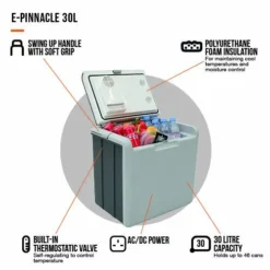 Vango E-Pinnacle 30L Cooler -UK Outdoor Equipment Sales 2024 e pinnacle 30l infographic lo