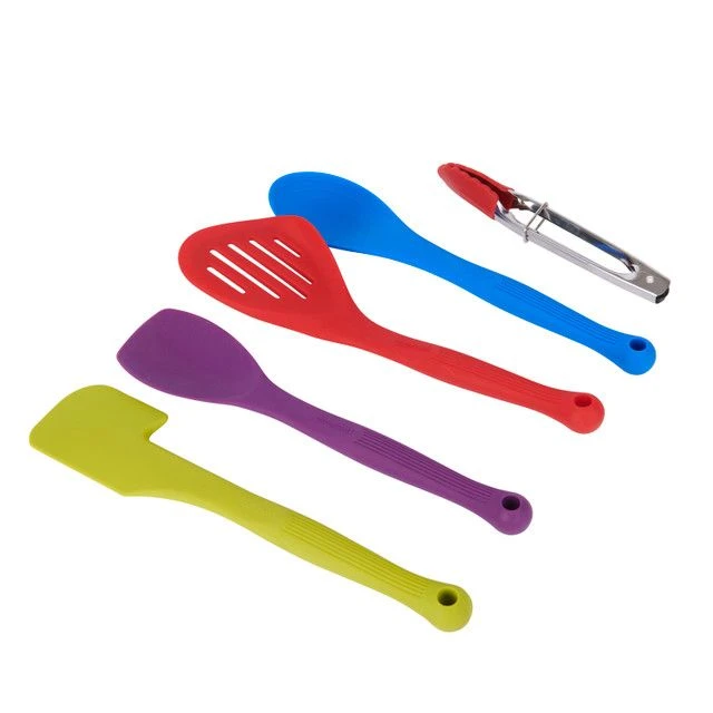 Colourworks 5 Piece Silicone Kitchen Utensils Set 4 Colourworks 5 Piece Silicone Kitchen Utensils Set - Image 4