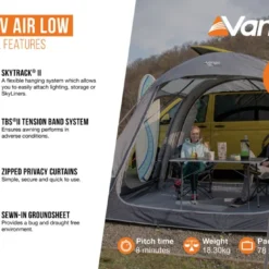 Vango Kela V Low Air Drive Away Awning -UK Outdoor Equipment Sales 2024 kela v air low2