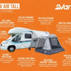 Vango Kela V Tall AirAway Drive Away Awning -UK Outdoor Equipment Sales 2024 kela v air tall