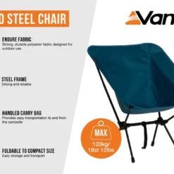 Vango Micro Steel Chair Standard -UK Outdoor Equipment Sales 2024 micro steel infographic low res