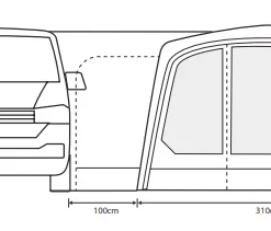 Outdoor Revolution Movelite T4E Mid Drive Away Awning (220 - 255) -UK Outdoor Equipment Sales 2024 movelite t4e 3