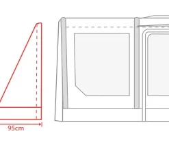 Outdoor Revolution Movelite Zip On Porch Door For T3E / T4E -UK Outdoor Equipment Sales 2024 movelite zip on porch measurements