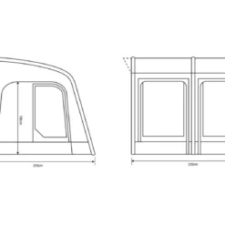 Outdoor Revolution Sportlite Caravan/Motorhome Air 320L Awning -UK Outdoor Equipment Sales 2024 orca1001 floorplan