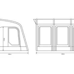 Outdoor Revolution Sportlite Air 400 Awning -UK Outdoor Equipment Sales 2024 orca1010 whitebackground florrplan