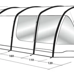 Outwell Knightdale 8PA Air Tent Package -UK Outdoor Equipment Sales 2024 outwell knightdale 8pa air tent dimensions 1