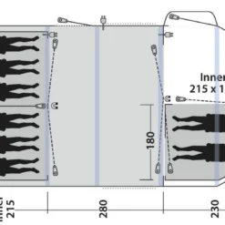 Outwell Knightdale 8PA Air Tent -UK Outdoor Equipment Sales 2024 outwell knightdale 8pa air tent floorplan