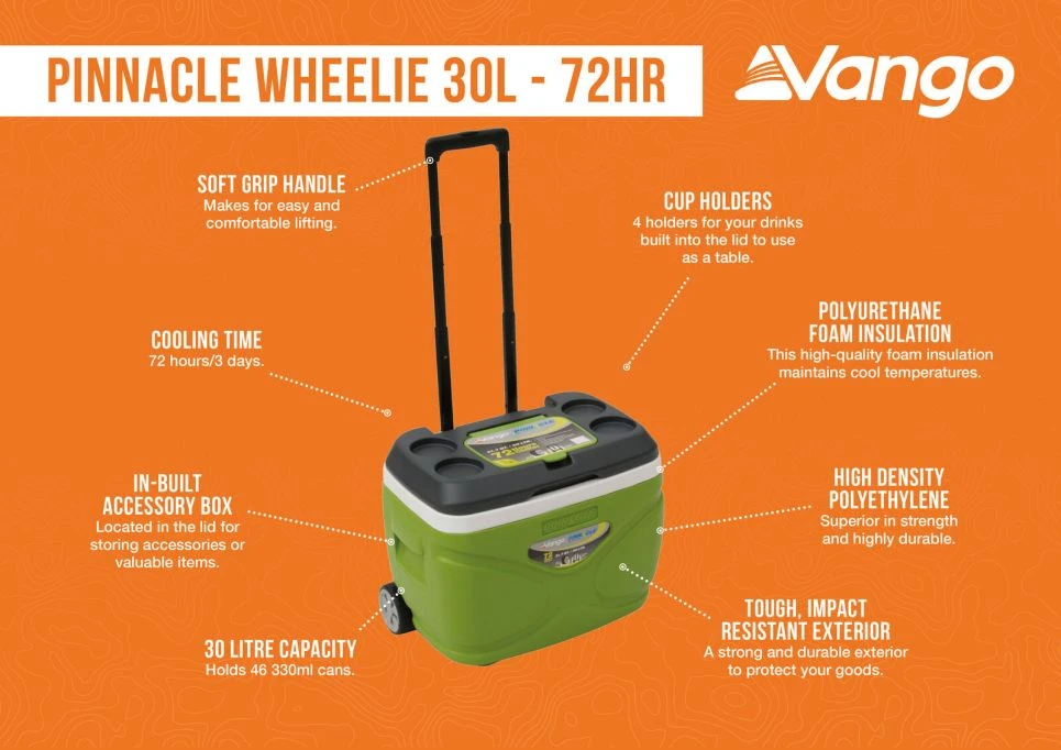 Vango Pinnacle 30L Wheelie Cooler 5 Vango Pinnacle 30L Wheelie Cooler - Image 5
