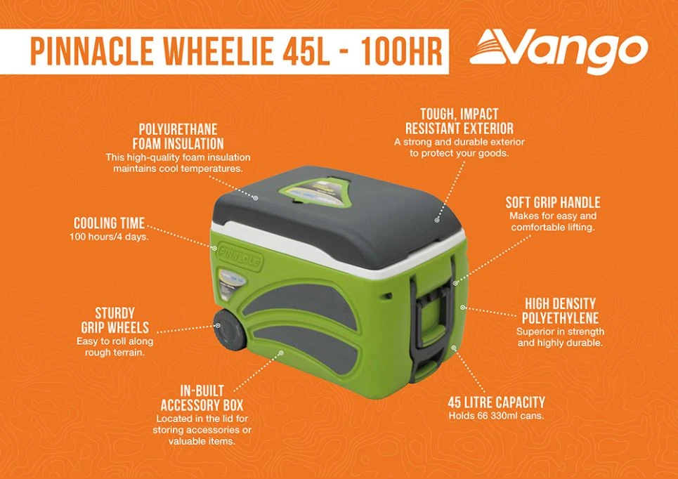 Vango Pinnacle 45L Wheelie Cooler - 100 Hr 6 Vango Pinnacle 45L Wheelie Cooler - 100 Hr - Image 6