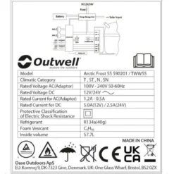 Outwell Arctic Frost 55 Cooler -UK Outdoor Equipment Sales 2024 specs 1