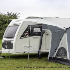 Sunncamp Swift Deluxe 325 SC Caravan Awning -UK Outdoor Equipment Sales 2024 swift deluxe 325 sc with side sun canopy 2