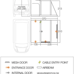 Vango Kela V Tall AirAway Drive Away Awning -UK Outdoor Equipment Sales 2024 vango 2020 awnings floorplan kela iii tall 2