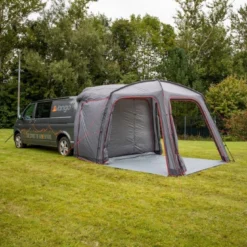 Vango Tailgate Hub Low Awning 30 Vango Tailgate Hub Low Awning -UK Outdoor Equipment Sales 2024 vango grey awning with red lining